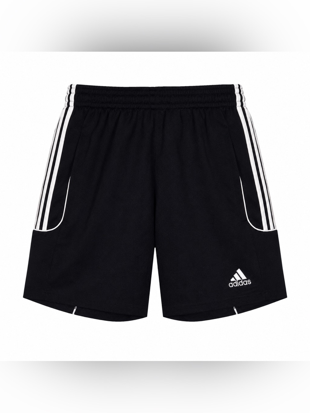 adidas Black Shorts with White Stripes